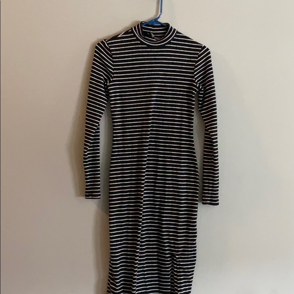 Midi black&white striped dress Wild Fable